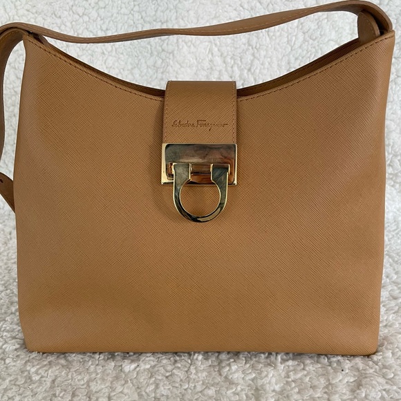 Ferragamo Shoulder Bag, Tan - Picture 3 of 11